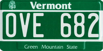 VT license plate OVE682