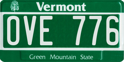 VT license plate OVE776