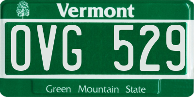 VT license plate OVG529