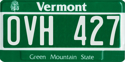 VT license plate OVH427
