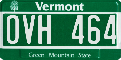 VT license plate OVH464