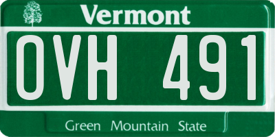 VT license plate OVH491