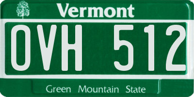 VT license plate OVH512