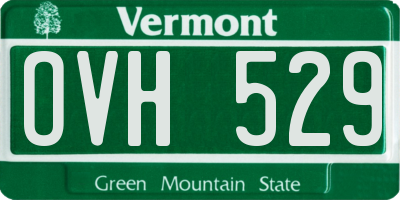 VT license plate OVH529