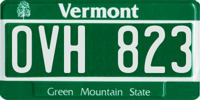 VT license plate OVH823