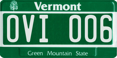 VT license plate OVI006