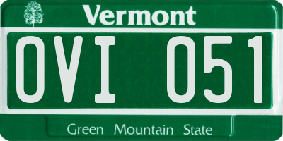 VT license plate OVI051