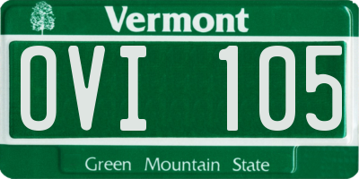 VT license plate OVI105