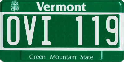 VT license plate OVI119