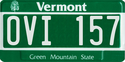 VT license plate OVI157