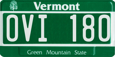 VT license plate OVI180