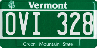 VT license plate OVI328