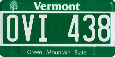 VT license plate OVI438