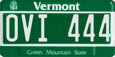 VT license plate OVI444