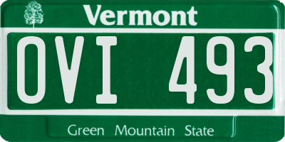 VT license plate OVI493