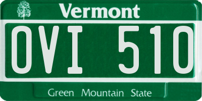 VT license plate OVI510