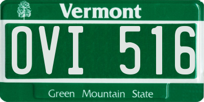 VT license plate OVI516