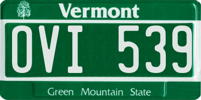 VT license plate OVI539