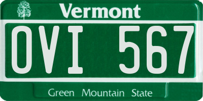 VT license plate OVI567
