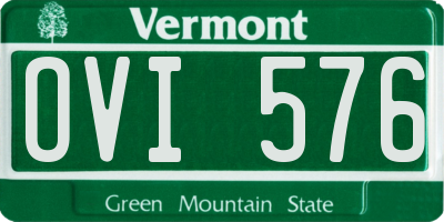 VT license plate OVI576