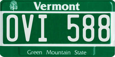 VT license plate OVI588