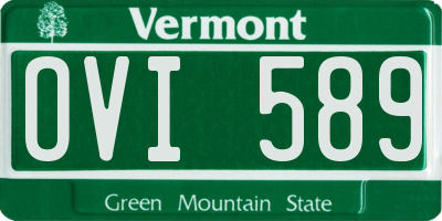 VT license plate OVI589