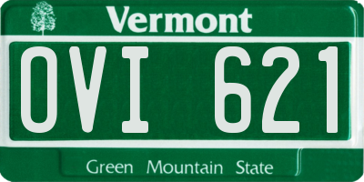 VT license plate OVI621
