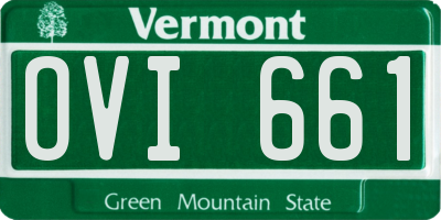 VT license plate OVI661
