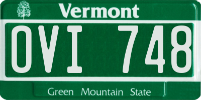 VT license plate OVI748