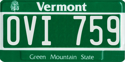 VT license plate OVI759