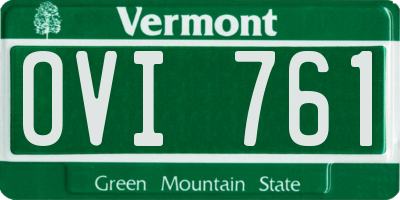VT license plate OVI761
