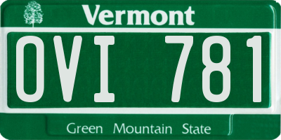 VT license plate OVI781