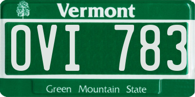 VT license plate OVI783