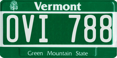 VT license plate OVI788