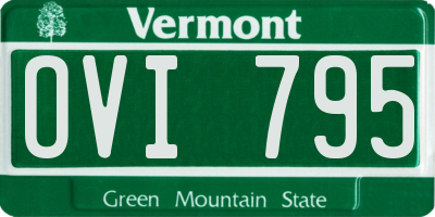 VT license plate OVI795