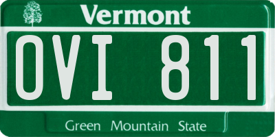 VT license plate OVI811