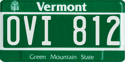 VT license plate OVI812