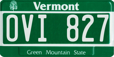 VT license plate OVI827