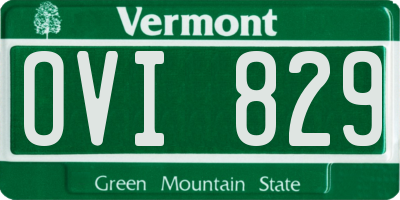 VT license plate OVI829