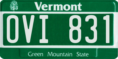 VT license plate OVI831