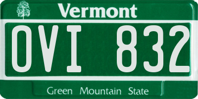 VT license plate OVI832