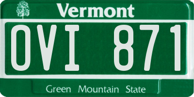 VT license plate OVI871