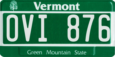 VT license plate OVI876