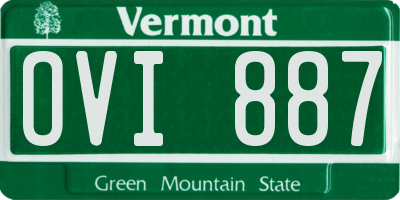 VT license plate OVI887