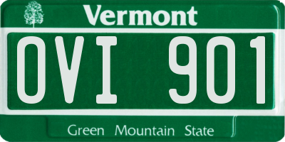 VT license plate OVI901