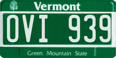 VT license plate OVI939