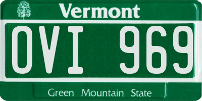 VT license plate OVI969