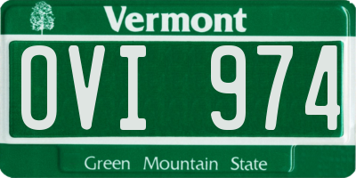 VT license plate OVI974