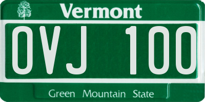 VT license plate OVJ100