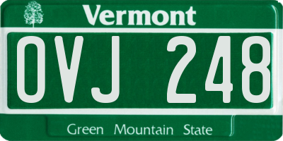 VT license plate OVJ248